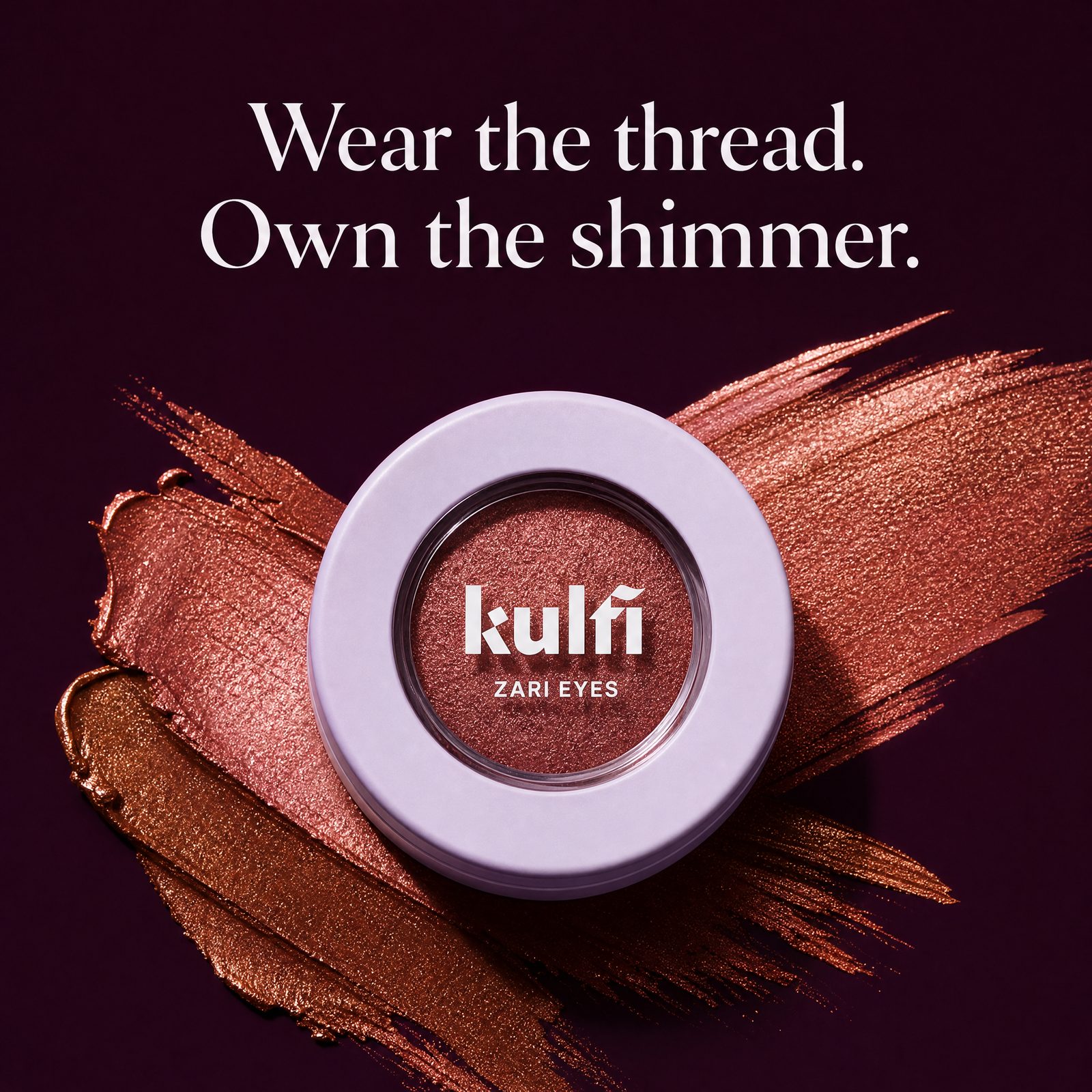 Zari Eyes chrome eyeshadow — wear the thread, own the shimmer.